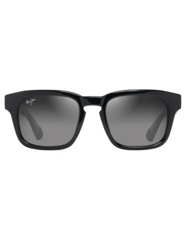 MAUI JIM Maluhia GS643-14 MJ0643S-001 Shiny Black with Trans Light Grey - Neutral Grey