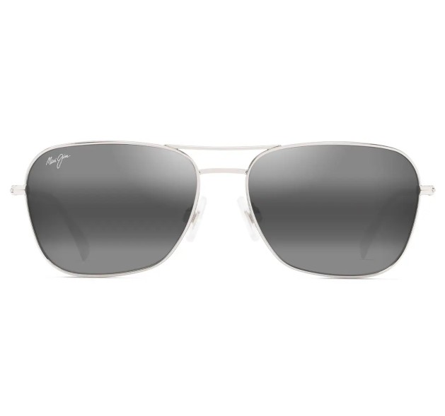 MAUI JIM Naauao 675-17A MJ0675S-001 Shiny Silver with Crystal - Neutral Grey MAUI JIM Naauao 675-17A MJ0675S-001 Shiny Silver with Crystal - Neutral Grey