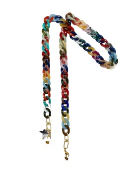 ΑΛΥΣΙΔΑ Γυαλιών ΑS6 Πολύχρωμη - Ακρυλική Μεσαίου Μεγέθους