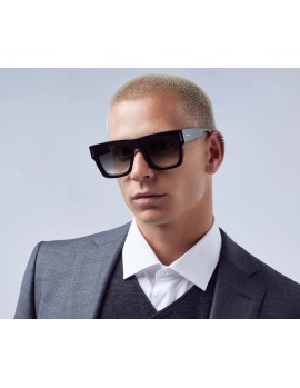 VALLEY Alta - Gloss Black w. Silver Metal Trim / Black Gradient Lens VALLEY Alta - Gloss Black w. Silver Metal Trim / Black Gradient Lens