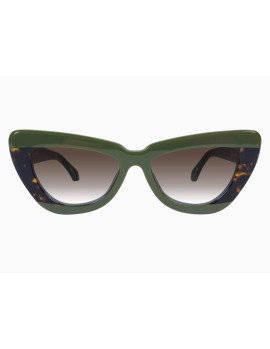 VALLEY Lafayette - Army Green Clear Tort Splice w. Gold Metal / Brown Gradient Lens VALLEY Lafayette - Army Green Clear Tort Splice w. Gold Metal / Brown Gradient Lens