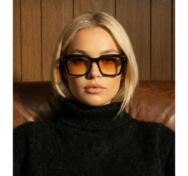 VALLEY Roosevelt - Gloss Black w. Silver Metal / Orange Gradient Lens VALLEY Roosevelt - Gloss Black w. Silver Metal / Orange Gradient Lens